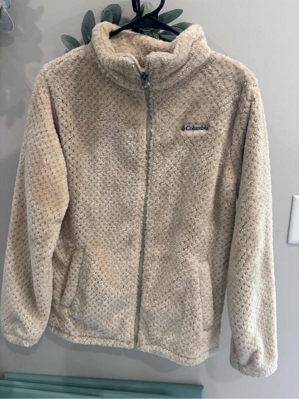 Columbia Kids' XL Cream Fleece Jacket - Soft Full-Zip